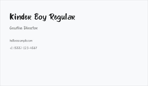 Kinder Boy Regular Business Card