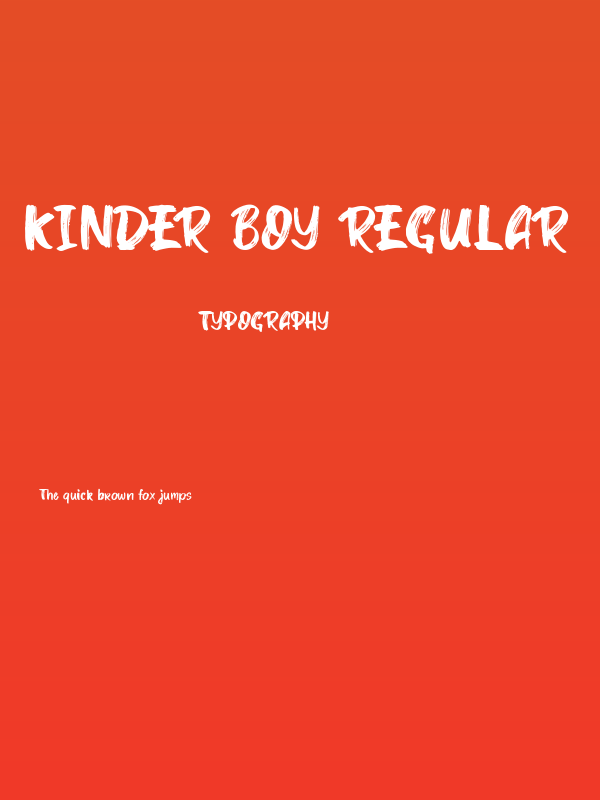 Kinder Boy Regular Poster