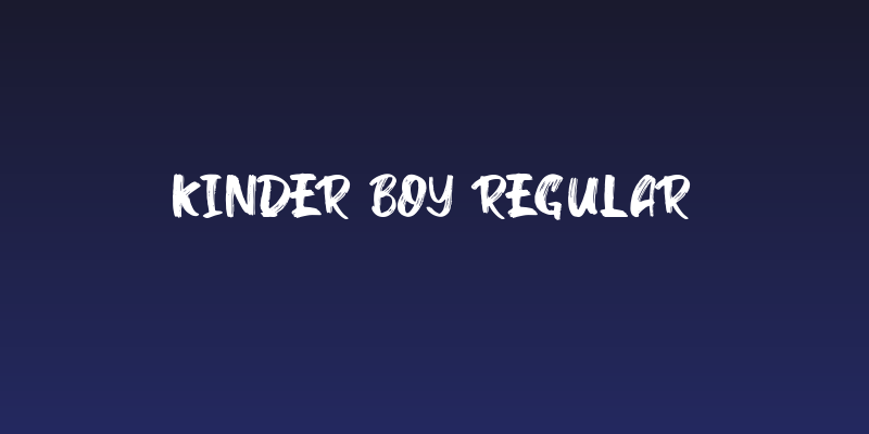Kinder Boy Regular Social Header