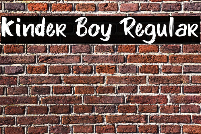 Kinder Boy Regular Font examples