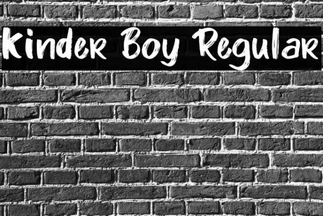 Kinder Boy Regular Fonte examples