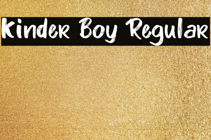 Kinder Boy Regular Font examples