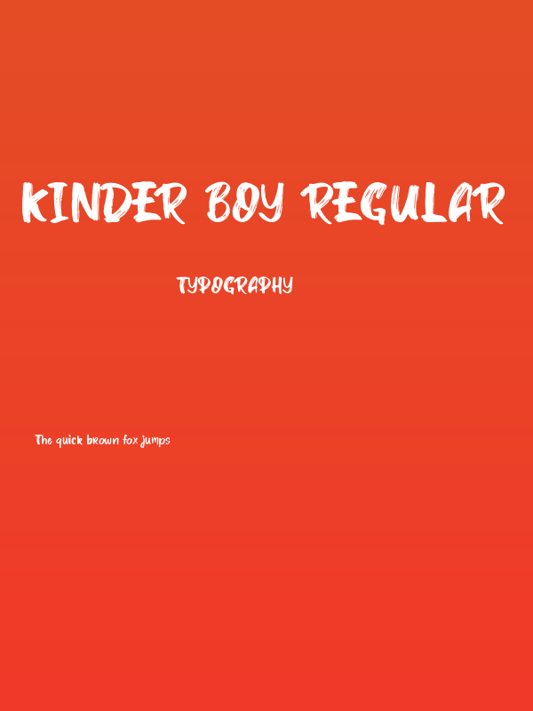 Kinder Boy Regular Poster