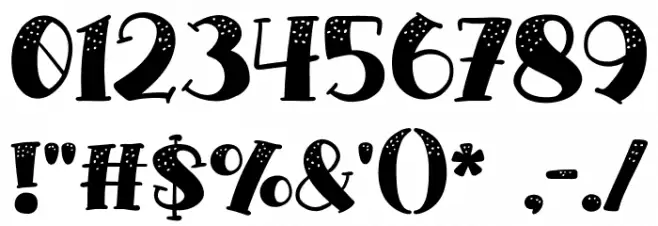 Kinder Cold Font OTHER CHARS