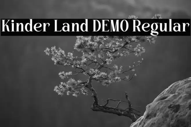 Kinder Land DEMO Regular Caratteri examples