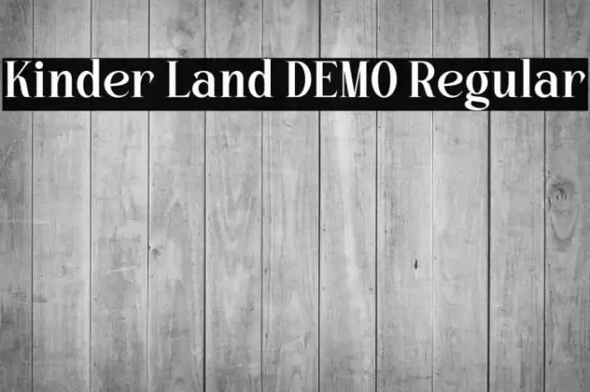 Kinder Land DEMO Regular Caratteri examples