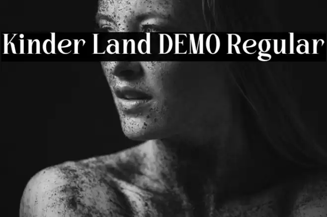 Kinder Land DEMO Regular Caratteri examples