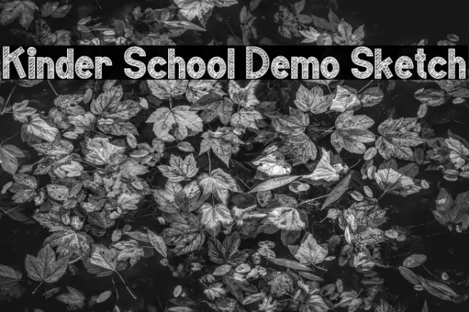 Kinder School Demo Sketch Font examples