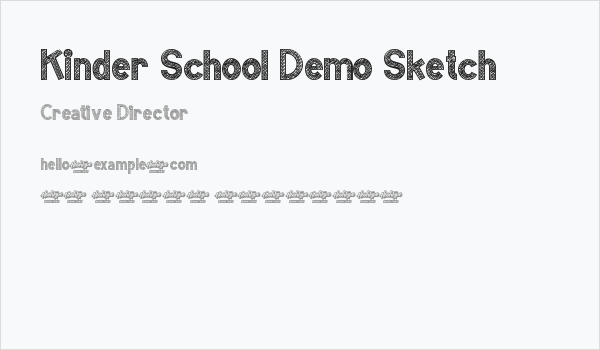 Kinder School Demo Sketch Business Card