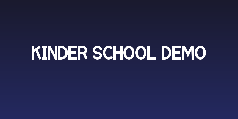 Kinder School Demo Social Header