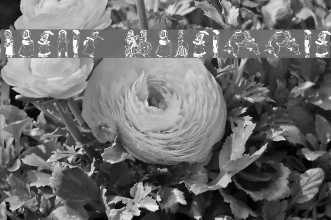 Kinder-Vignetten Font examples