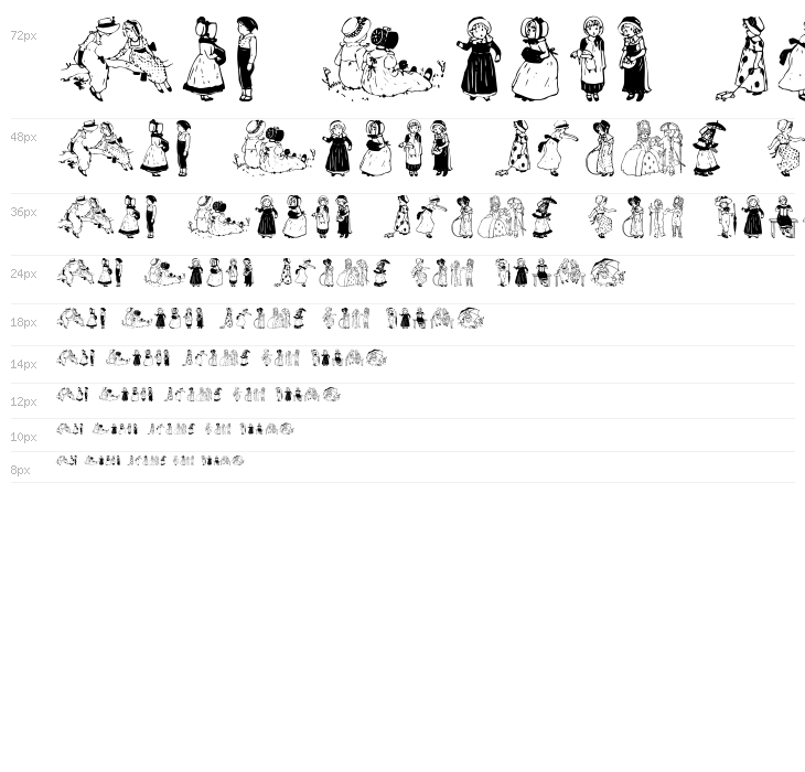 Kinder-Vignetten Waterfall