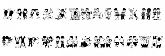 KinderKinderAbsurdo خط أحرف صغيرة