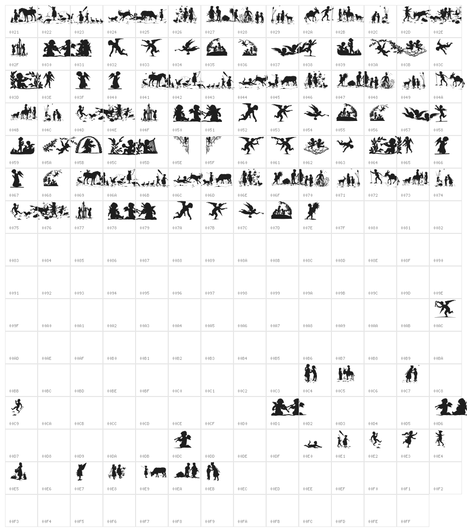 KinderUndAndereEngel Character Map