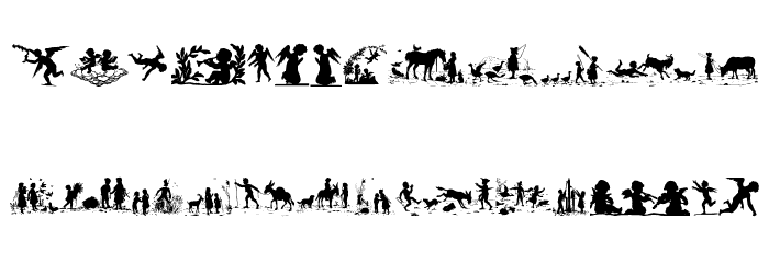 KinderUndAndereEngel Font LOWERCASE
