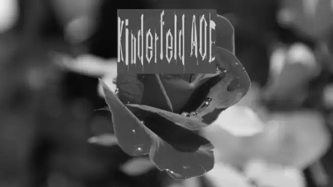 Kinderfeld AOE Font examples