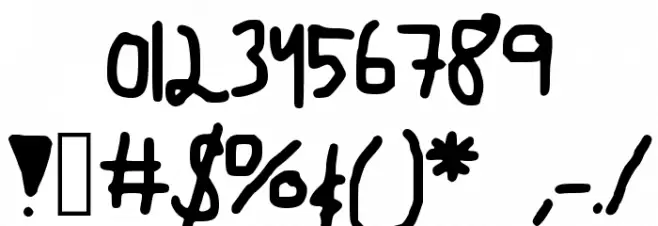 Kindergarden Font OTHER CHARS