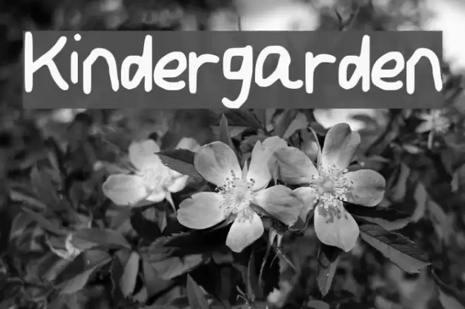 Kindergarden Font examples
