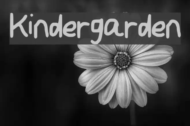 Kindergarden Font examples