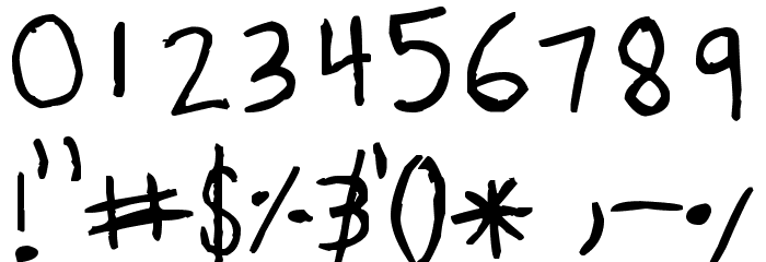 Kindergarten Cam Font OTHER CHARS