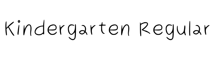 Kindergarten Regular  لخطوط تنزيل