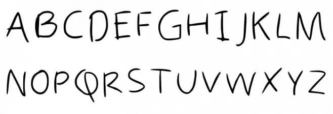 Kindergarten Regular Font UPPERCASE