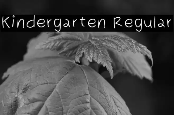 Kindergarten Regular Font examples