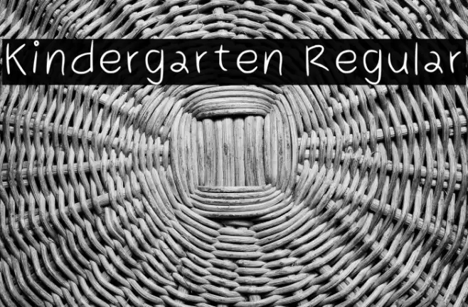 Kindergarten Regular Font examples