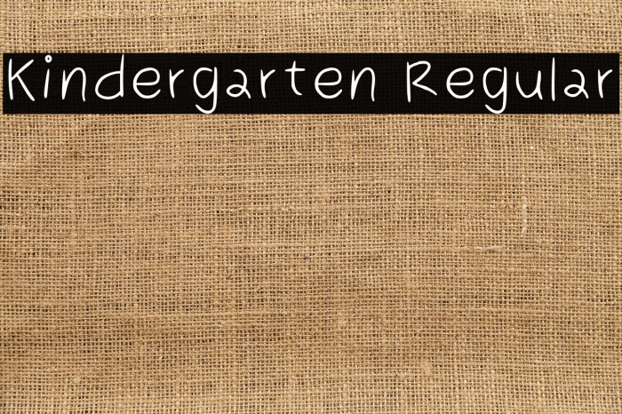 Kindergarten Regular Example 3