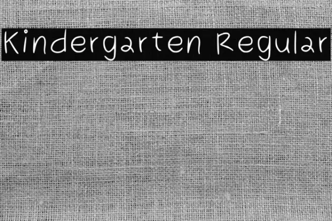 Kindergarten Regular Font examples