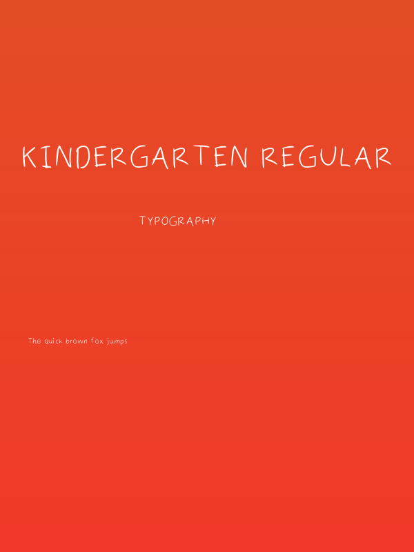 Kindergarten Regular Poster