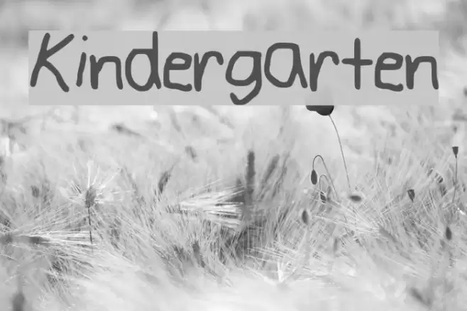 Kindergarten Font examples