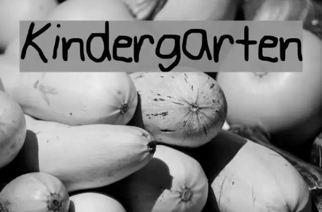 Kindergarten Font examples