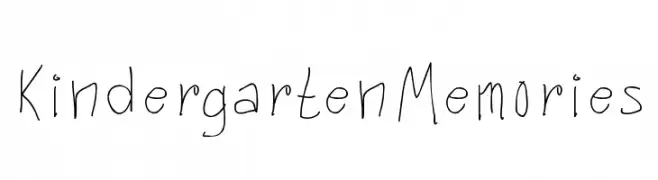 KindergartenMemories  नि: शुल्क फ़ॉन्ट्स डाउनलोड