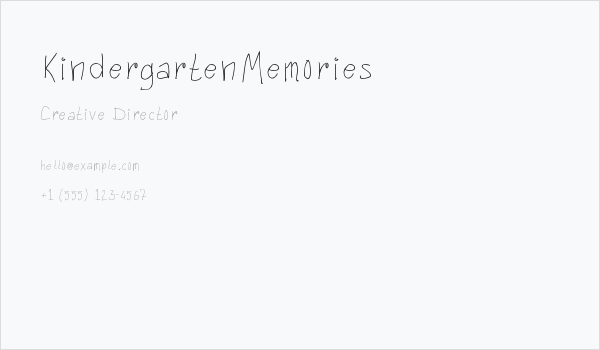 KindergartenMemories Business Card