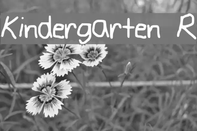 Kindergarten R Font examples