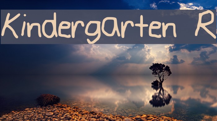 Kindergarten R Schriftart examples
