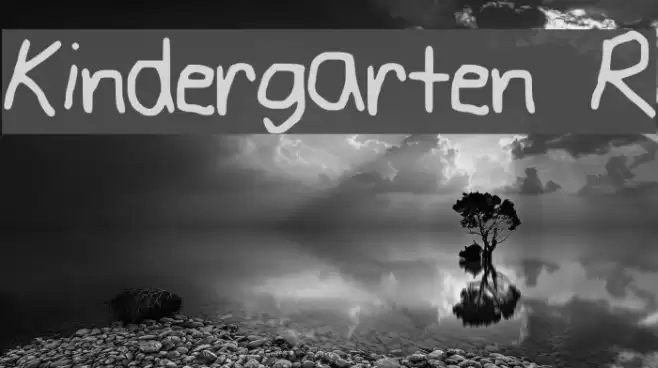 Kindergarten R Font examples
