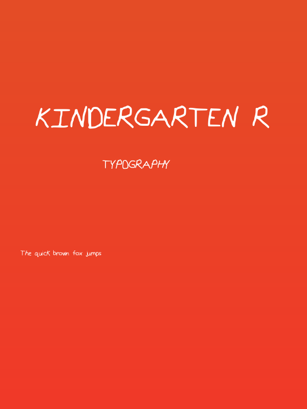 Kindergarten R Poster