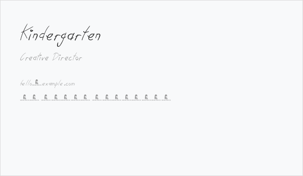 Kindergarten Business Card