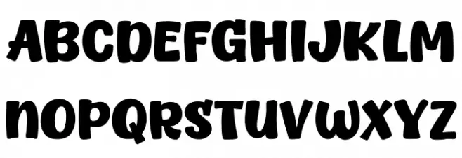 Kindergo फ़ॉन्ट अपरकेस