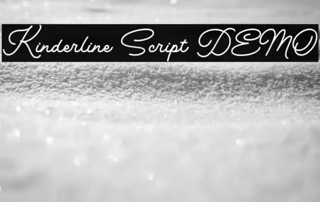 Kinderline Script DEMO Font examples