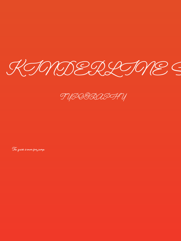 Kinderline Script DEMO Poster