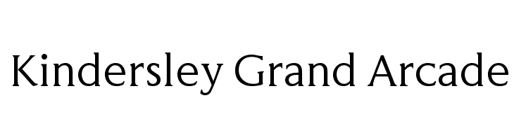 Kindersley Grand Arcade Font