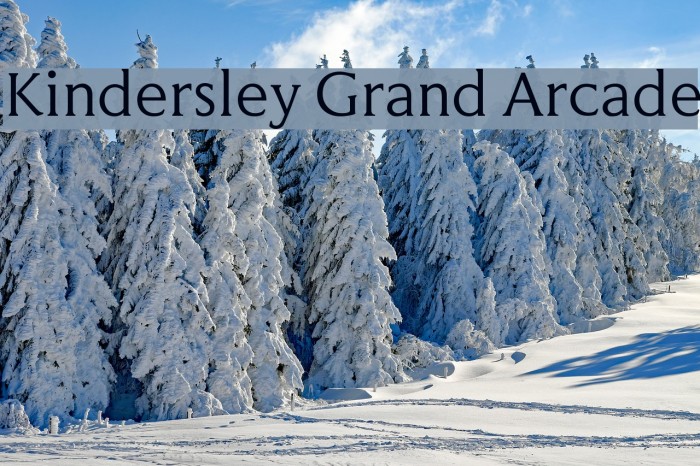 Kindersley Grand Arcade Font examples