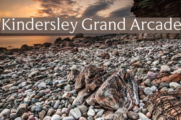 Kindersley Grand Arcade Font examples