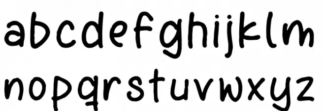 Kinderson Notes フォント 小文字