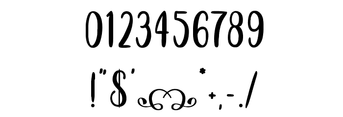 Kindly Jasmine Font OTHER CHARS