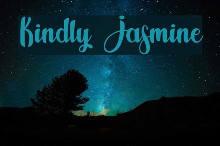 Kindly Jasmine Font examples