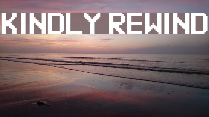Kindly Rewind Font examples